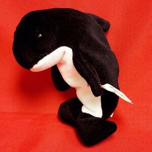 TY Beanie Babies Waves The Orca  1996 Stuffed Animal
